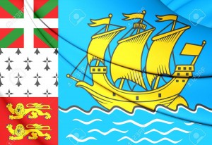 Bandera de Saint Pierre and Miquelon, France.